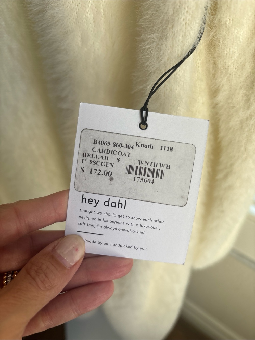 NWT Bella Dahl Cardicoat Long Duster Cardigan Fuzzy Cream Size Small - Picture 7 of 10